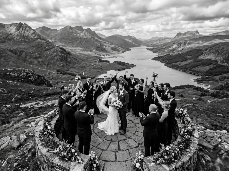 photo de drones de mariages